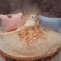 stoffkissen raschelnd